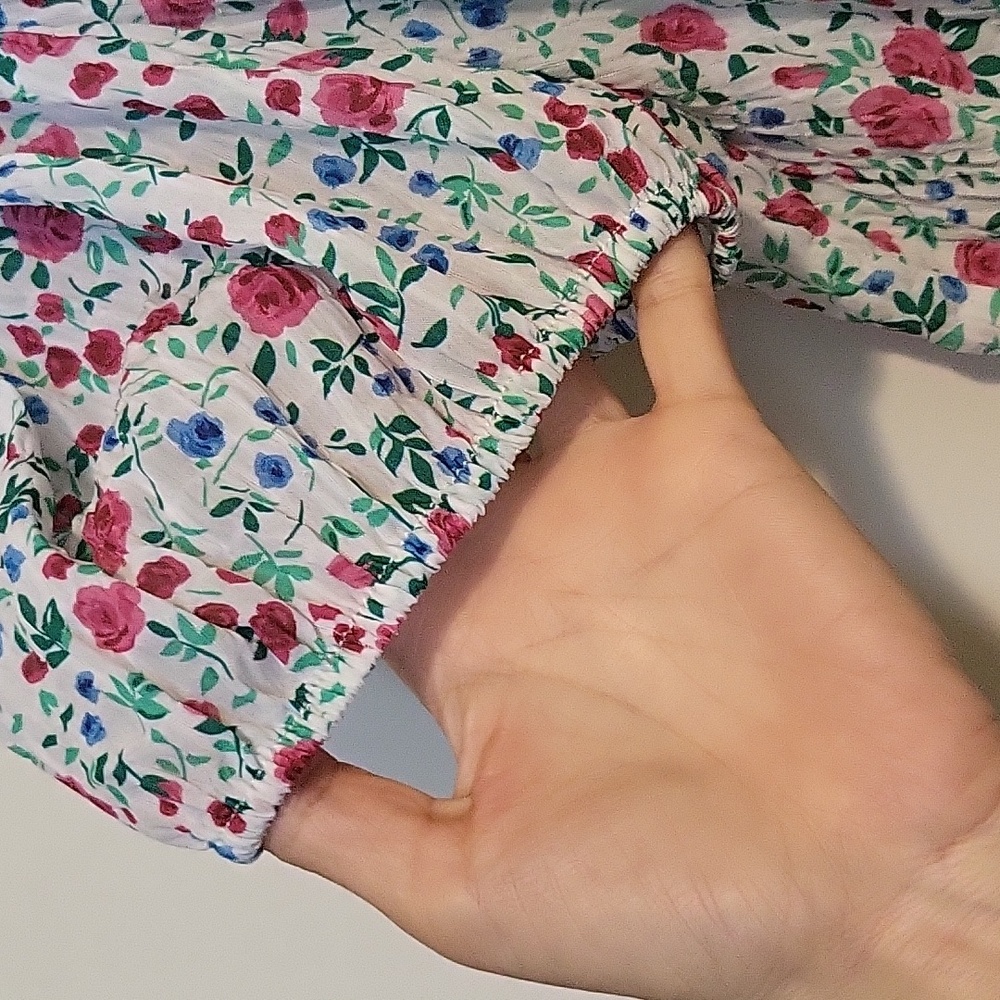 Zara floral short sleeves blouse S - Picture 4 of 6